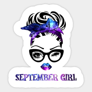 September Girl Galaxy Sticker